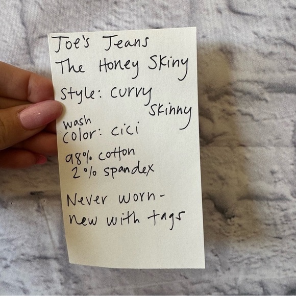 NWT JOE'S Jeans The Honey Skinny Curvy Cici Dark Wash Denim Size Women's 30 - Picture 8 of 9